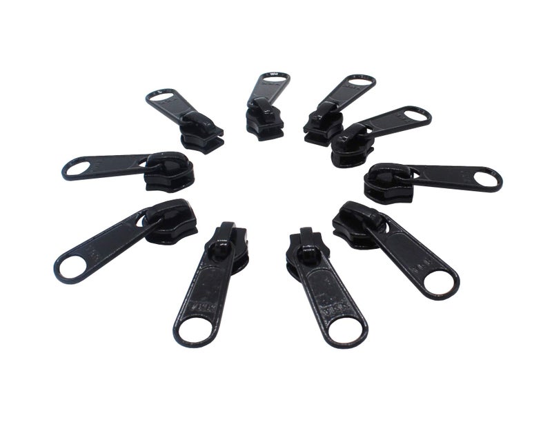 YKK #5 CN Zipper Coil Chain. Each Yard Comes with 2 Sliders. (Black, 5 Yards, 10 Black Sliders) - Image 2